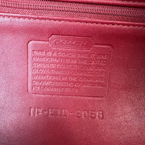 COACH Vintage Legacy Collection Hobo Shoulder Bag RedLeather - Picture 8 of 9